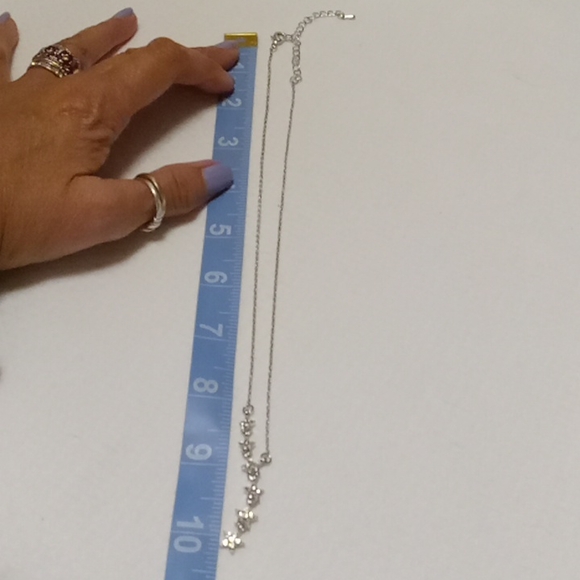 3 PC Jewelry Set on Board Earrings w Adjustable Necklace W Crystal Stars - Picture 3 of 7